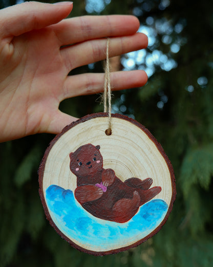 Otter Ornament - Hand-Painted Ornament