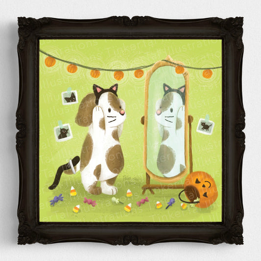 'Halloween Costume Dog' Art Print