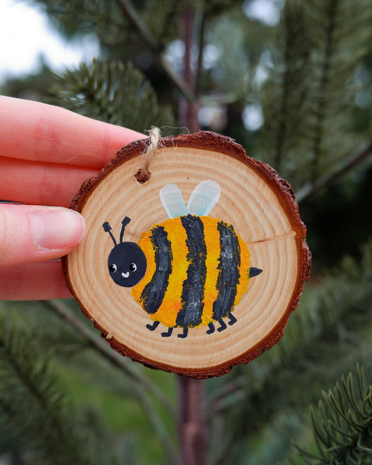 Bee Ornament - Hand-Painted Ornament