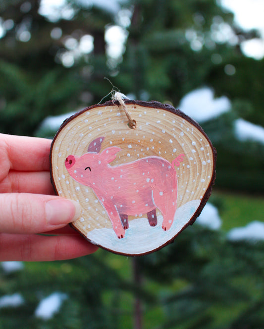 Pig Ornament - Hand-Painted Ornament