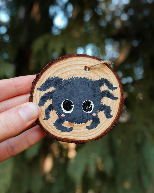 Jumping Spider Ornament - Hand-Painted Ornament