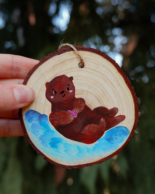 Otter Ornament - Hand-Painted Ornament