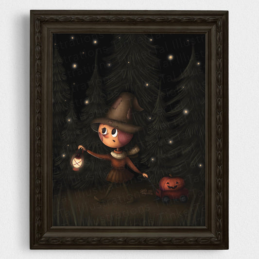 'Scarecrow's Lantern' Art Print