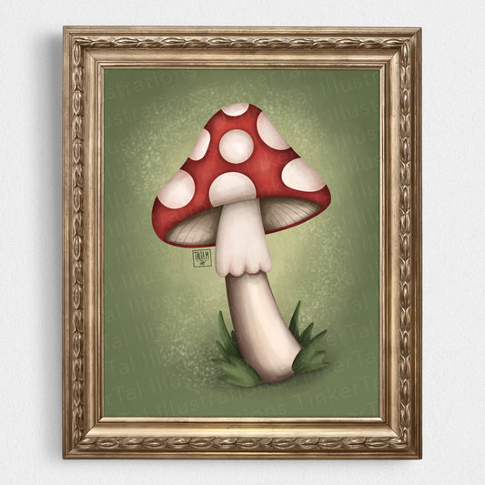 Spotted Mushroom Art Print