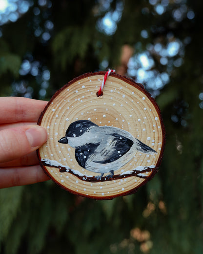 Chickadee Ornaments (3)- Hand-Painted Ornaments