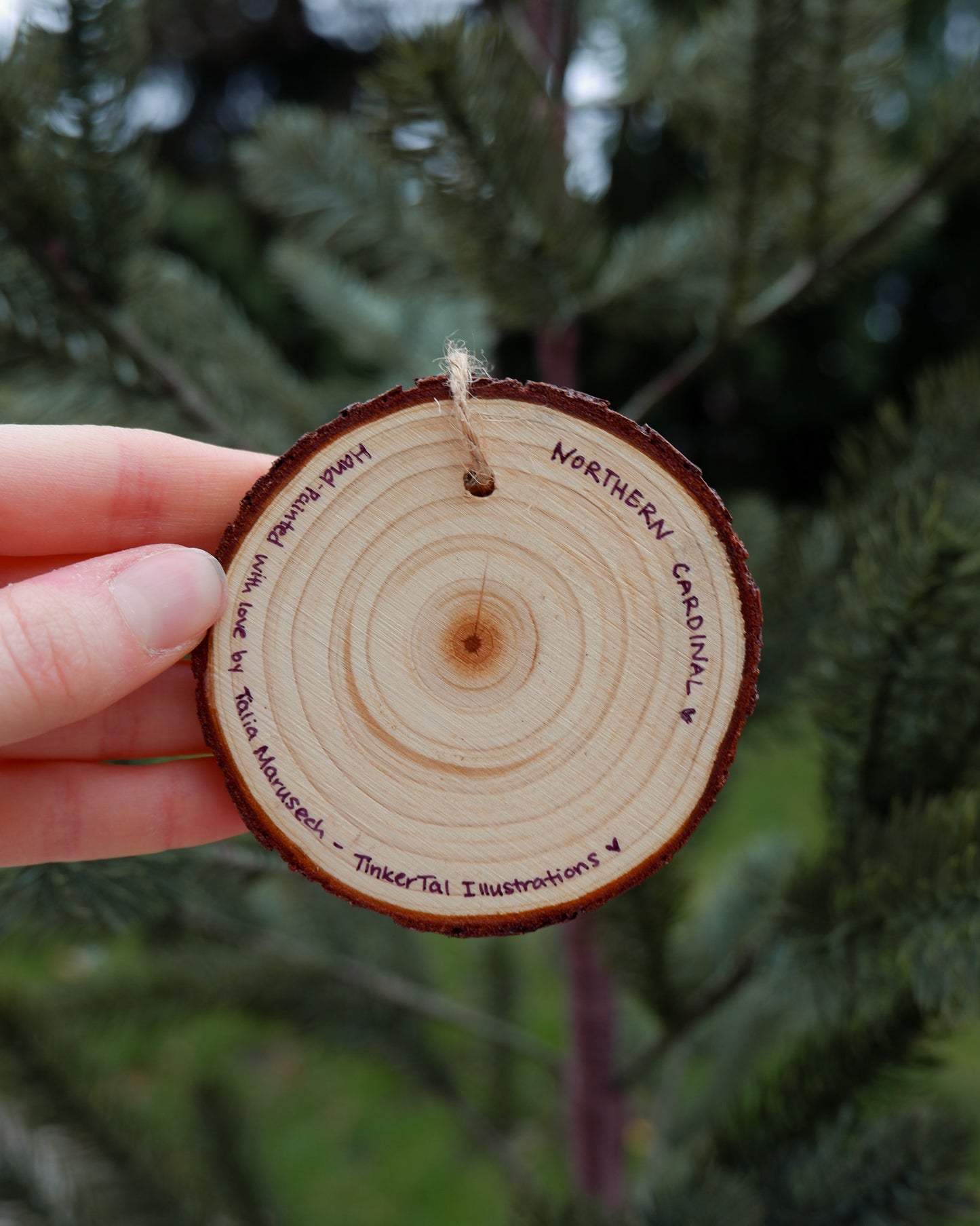 Red Northern Cardinal Ornaments - Hand-Painted Ornaments