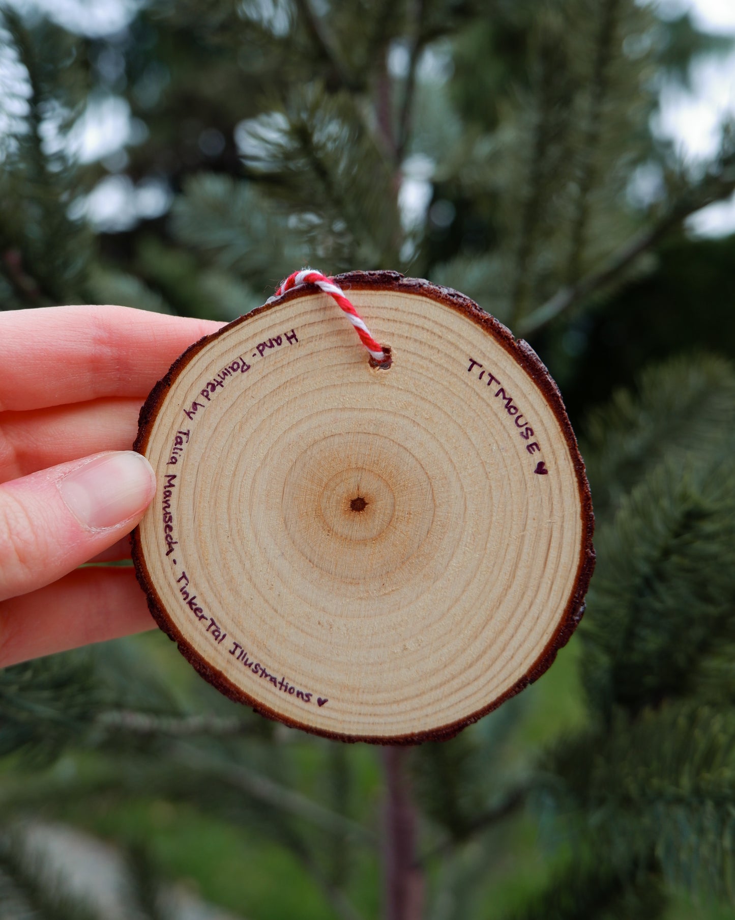 Titmouse Bird Ornament - Hand-Painted Ornament