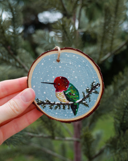 Hummingbird Ornaments (6) - Hand-Painted Ornaments