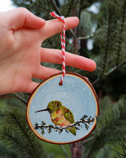 Hummingbird Ornaments (6) - Hand-Painted Ornaments