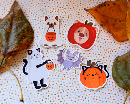 Halloween Sticker Pack (5) - Handmade Stickers