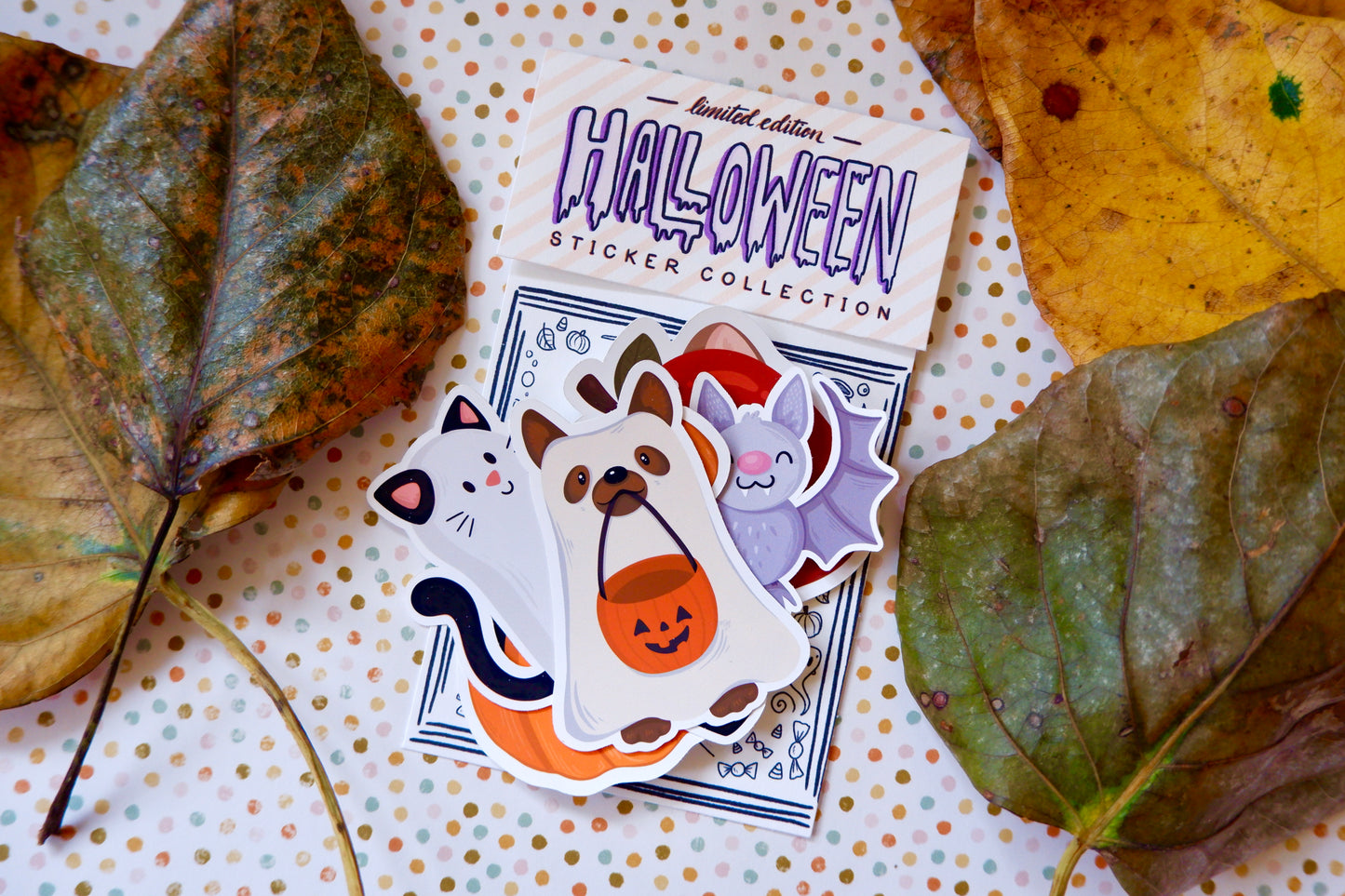 Halloween Sticker Pack (5) - Handmade Stickers