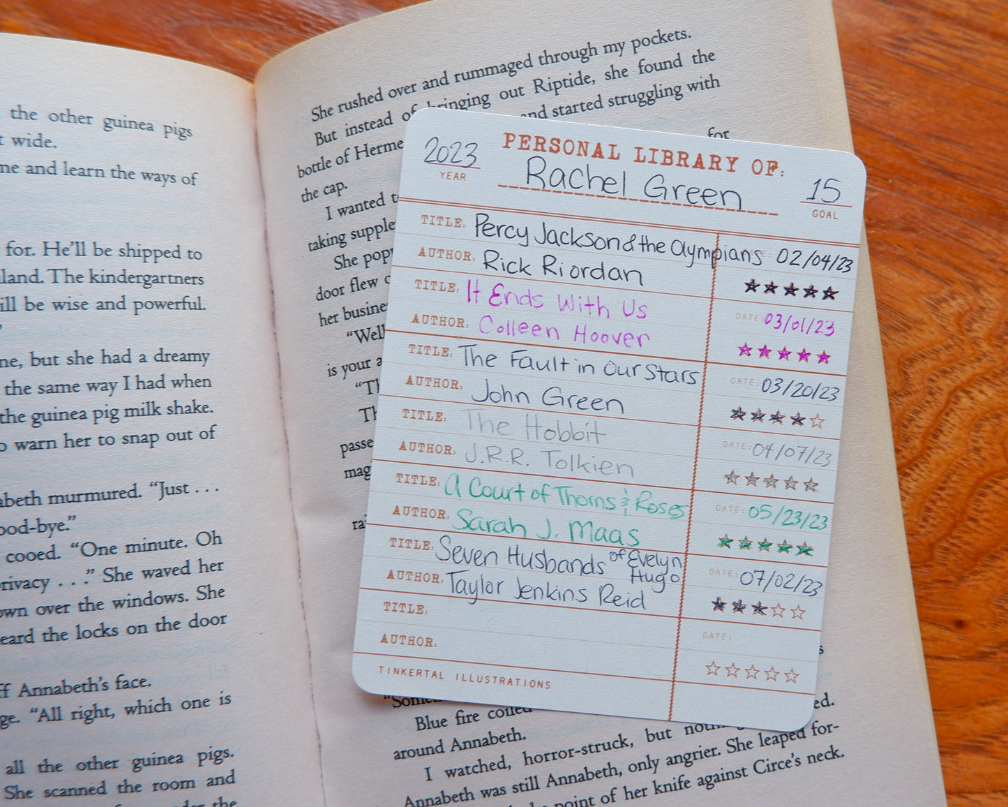 Library Card Bookmark - PACK OF 3