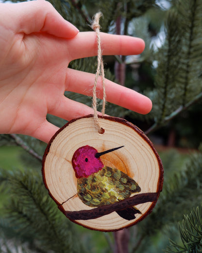 Hummingbird Ornaments (6) - Hand-Painted Ornaments