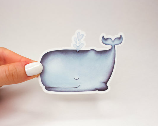 Handmade Blue Whale Sticker