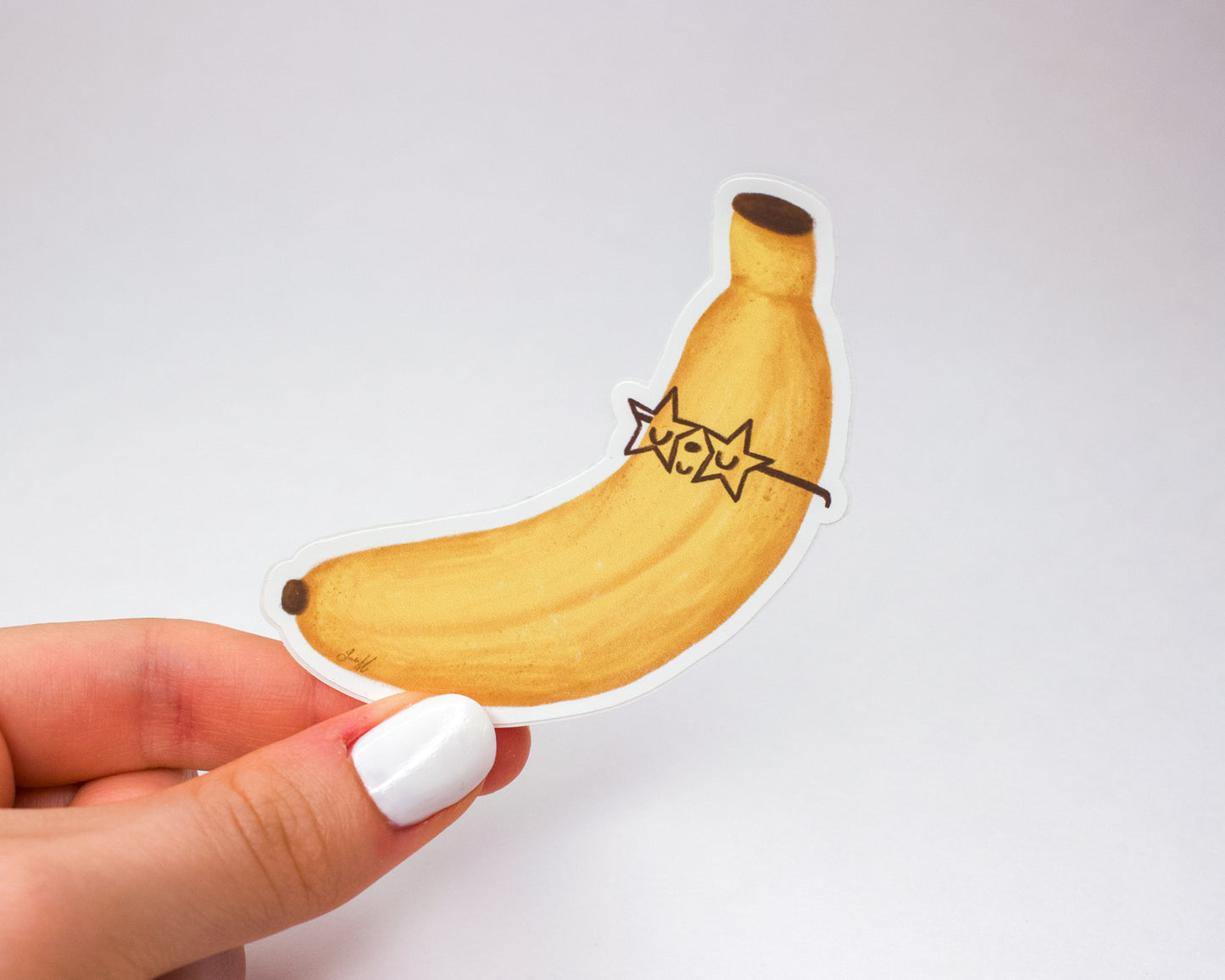 Handmade Rockstar Banana Sticker