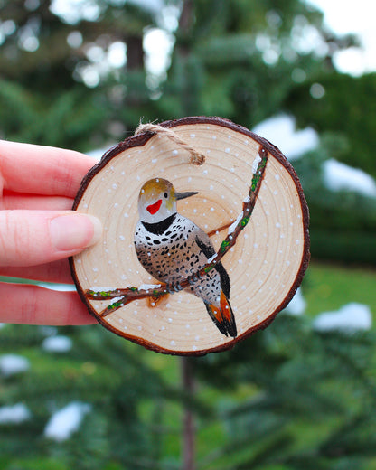 Woodpecker Ornaments- Hand-Painted Ornament