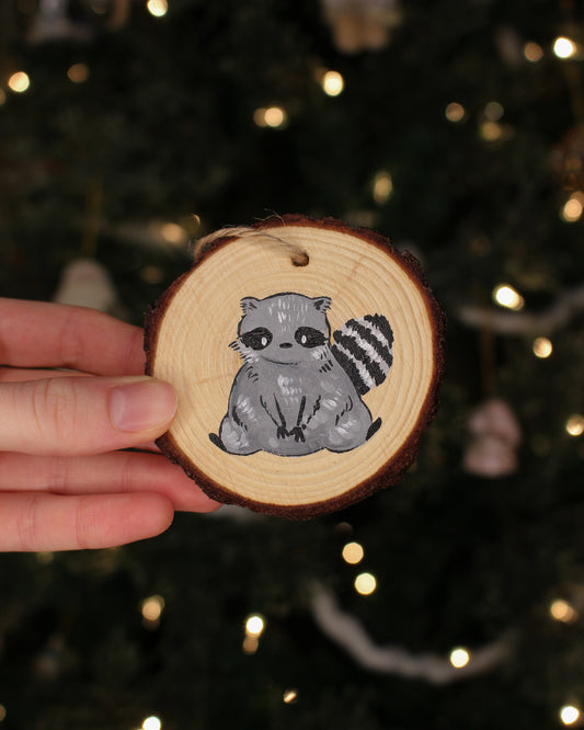 Raccoon Ornaments - Hand-Painted Ornaments