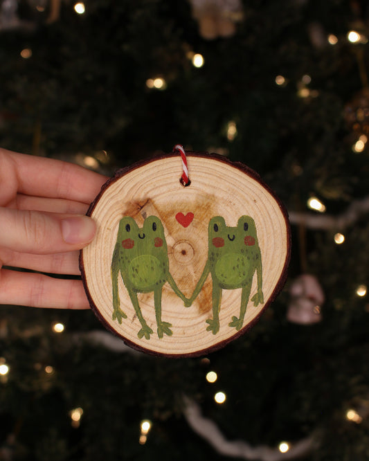 Frog Ornaments (6) - Hand-Painted Ornaments