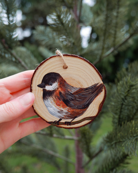 Chickadee Ornaments (3)- Hand-Painted Ornaments