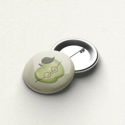 Classy Apple Handmade Button Pin