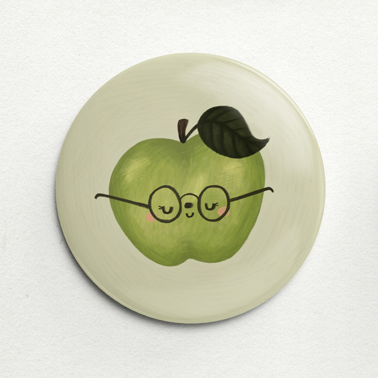 Classy Apple Handmade Button Pin