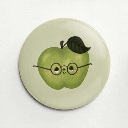 Classy Apple Handmade Button Pin